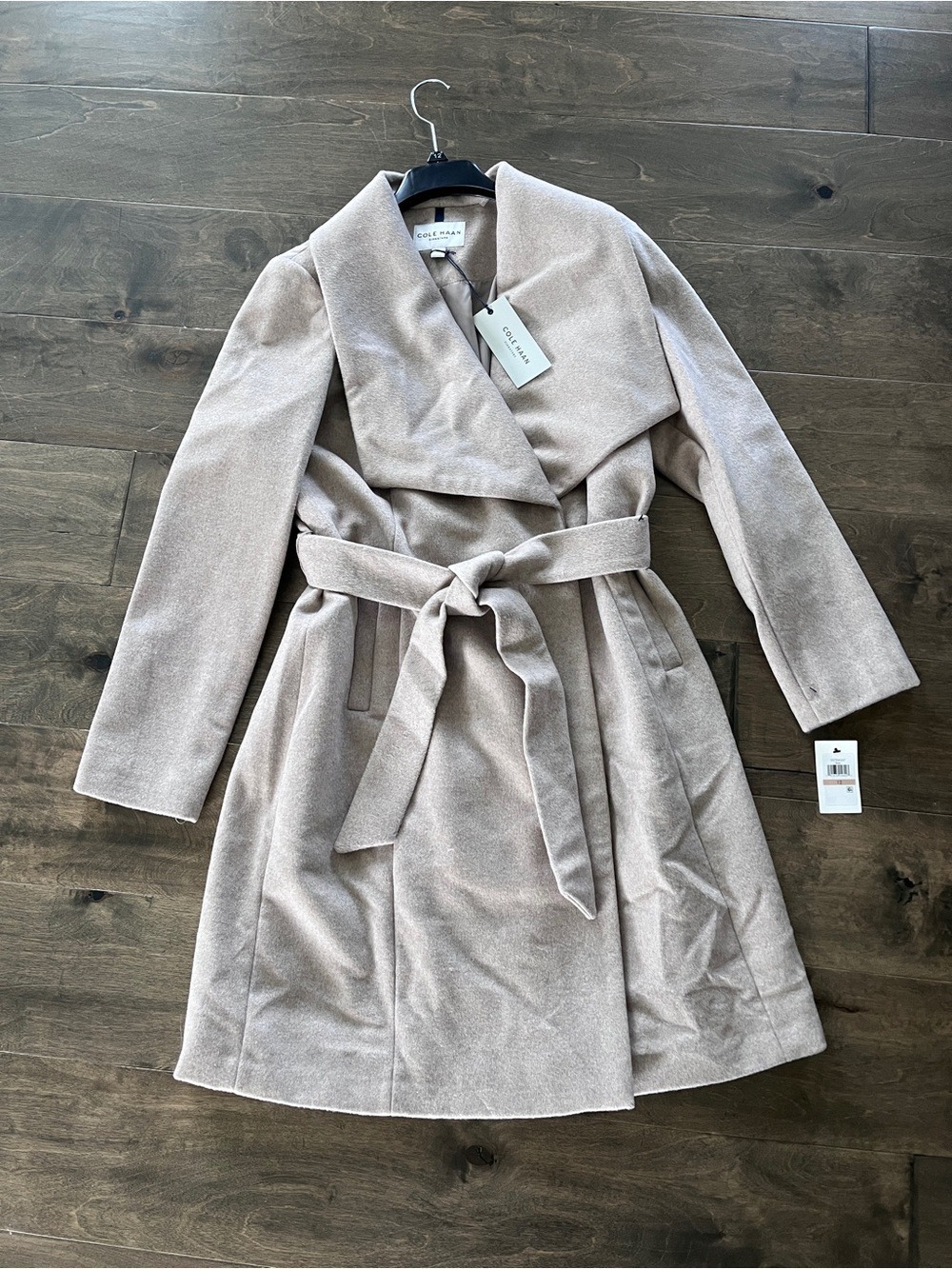 Cole Haan Natural Wrap Coat